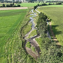 Die im Winter 2023/24 renaturierte Berkel in Hamern, Billerbeck (2024).